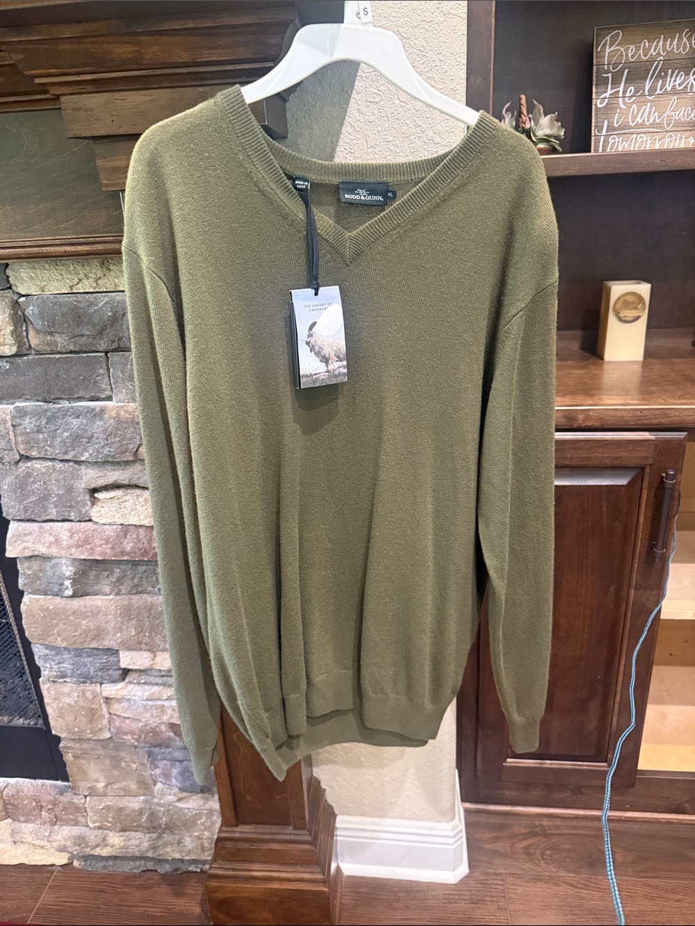 Rodd & Gunn Olive V-Neck Men's Sweater